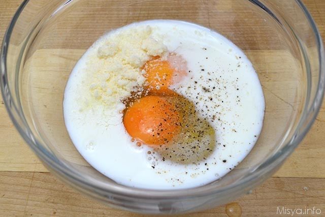 1 uova latte parmigiano mozzarella