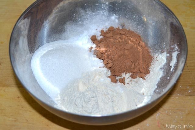1 farina zucchero cacao