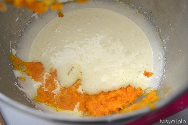 7 aggiungere zucca al composto