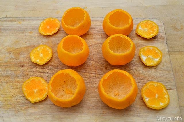 5 mandarini svuotati