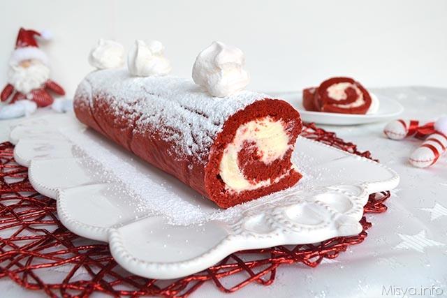 Misya Tronchetto Di Natale.Rotolo Red Velvet Ricetta Rotolo Red Velvet Di Misya