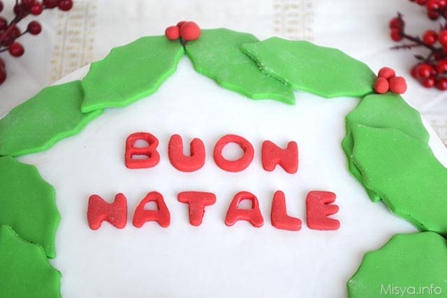 torta di natale con pasta di zucchero