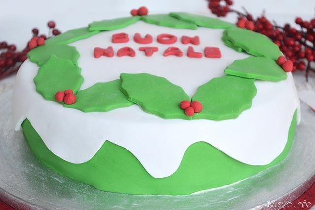 torta di natale pasta di zucchero