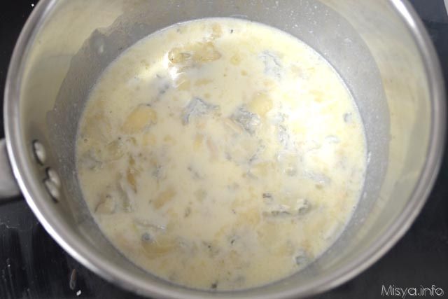 2 gorgonzola nel pentolino