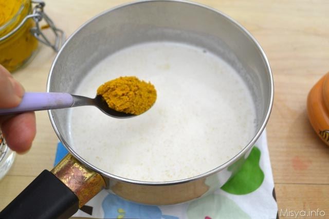 6 aggiungere un cucchiaino di preparato