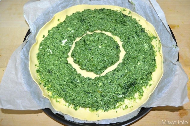 6 sistemare spinaci attorno