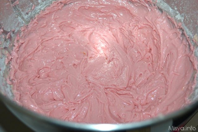8 mescolare impasto rosa