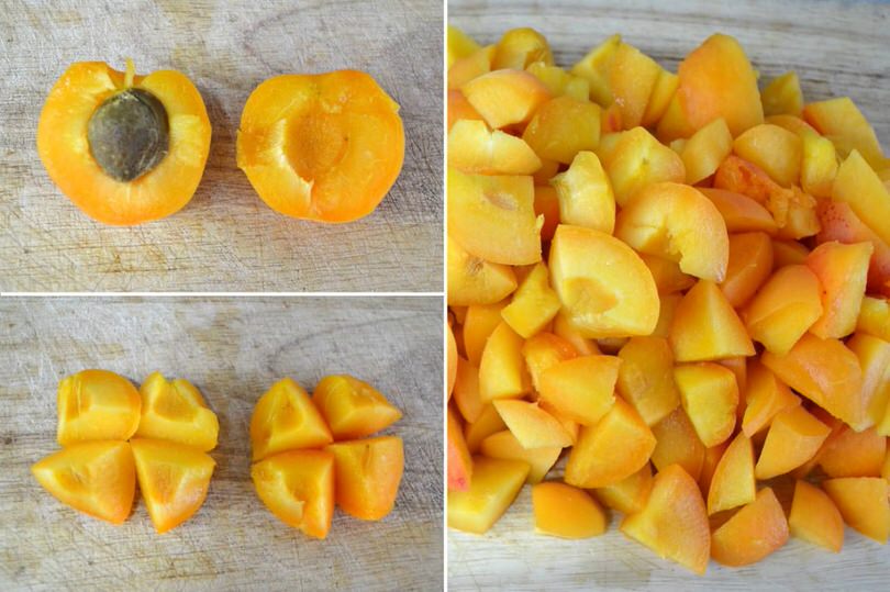 1 tagliare albicocche