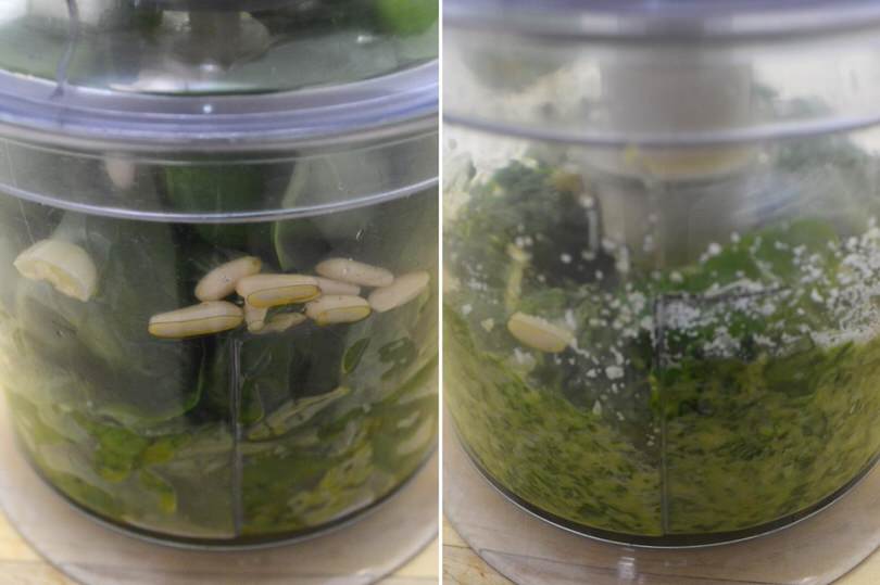 pesto nel mixer