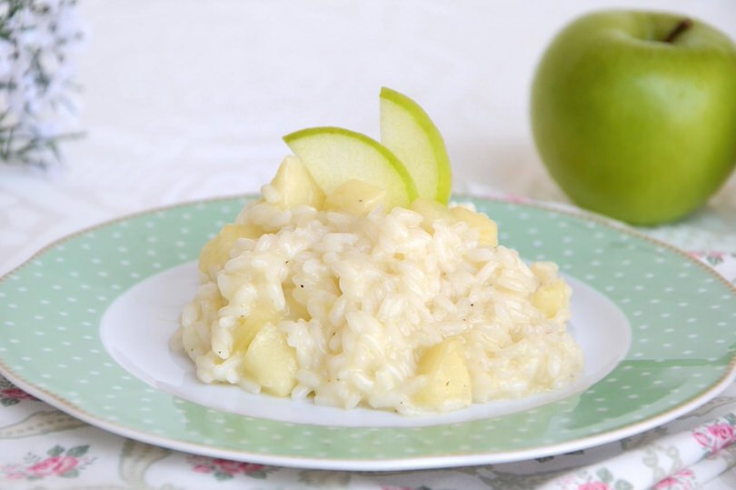 risotto alla mela verde