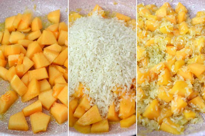 3 riso e melone in padella