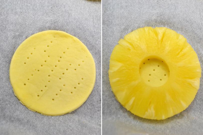 bucherellare e aggiungere ananas