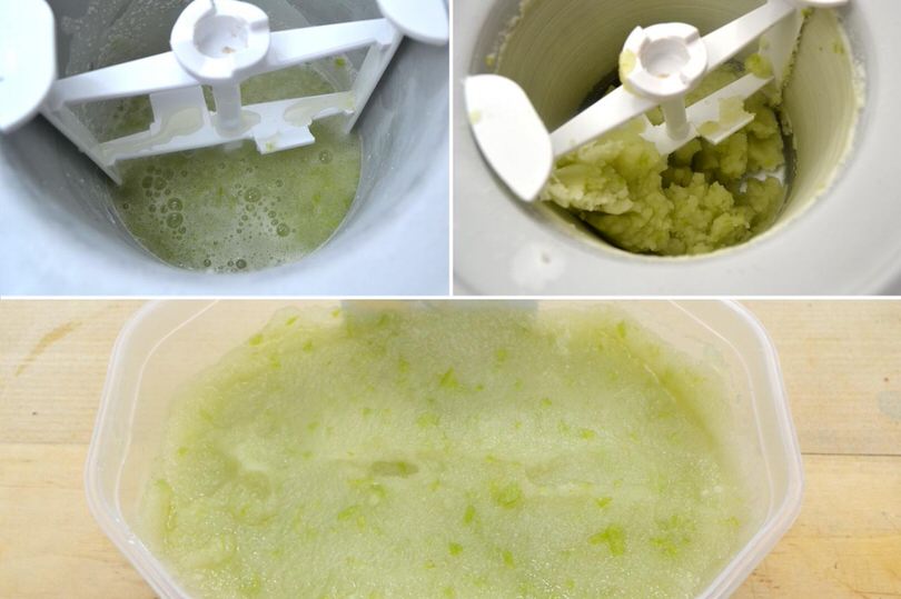 sorbetto nella gelatiera