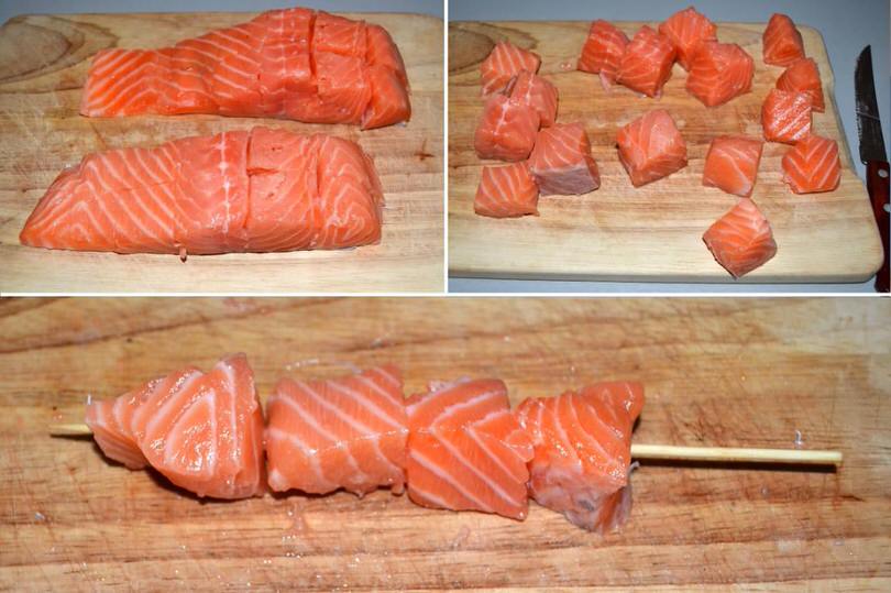 tagliare filetto salmone