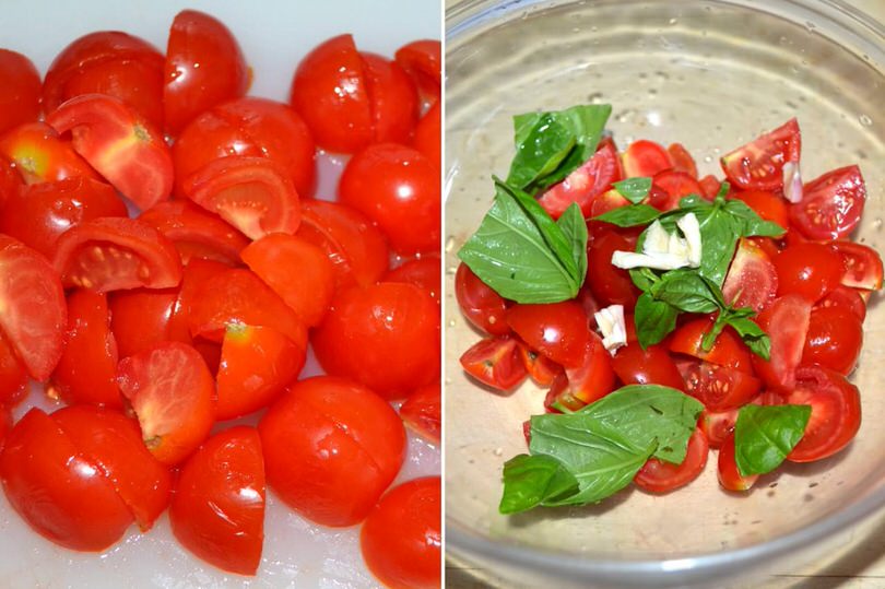 1 tagliare pomodorini