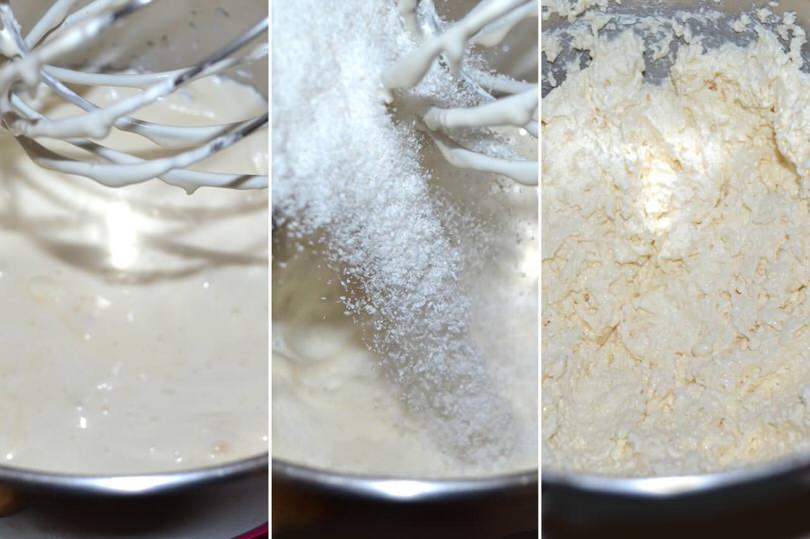 2 aggiungere farina di cocco