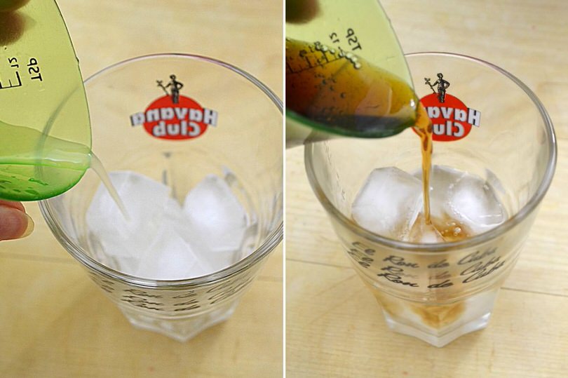 2 versare rum e cola