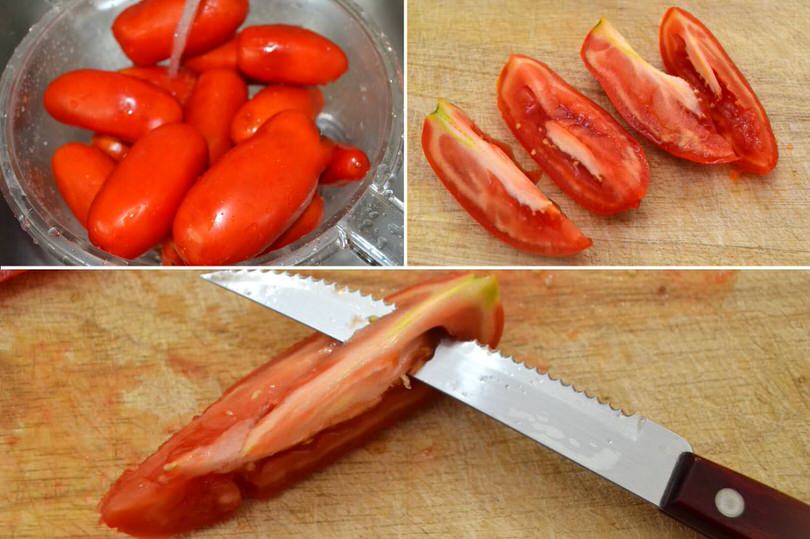 1 pulire pomodori