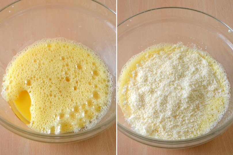 2 aggiungere olio laffe e parmigiano