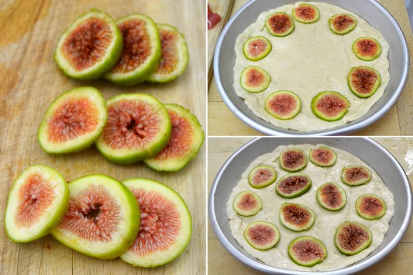 2 tagliare fichi e sistemarli sulla focaccia