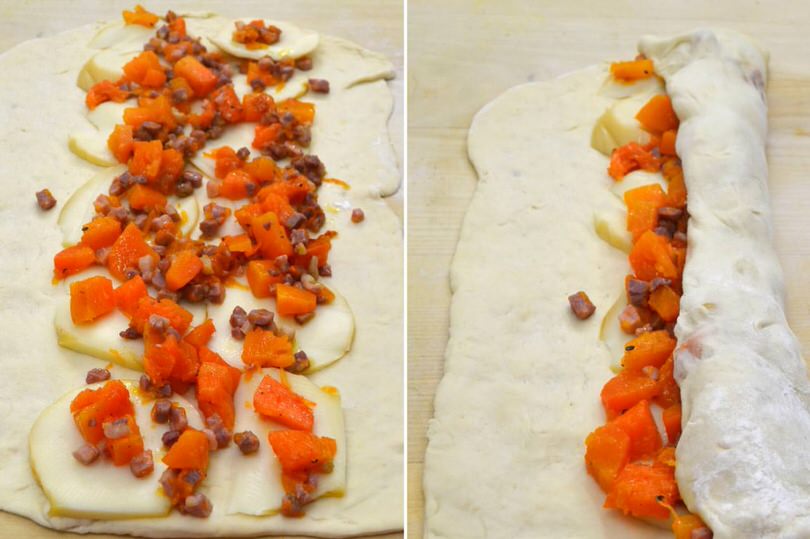 3-aggiungere-zucca-e-arrotolare