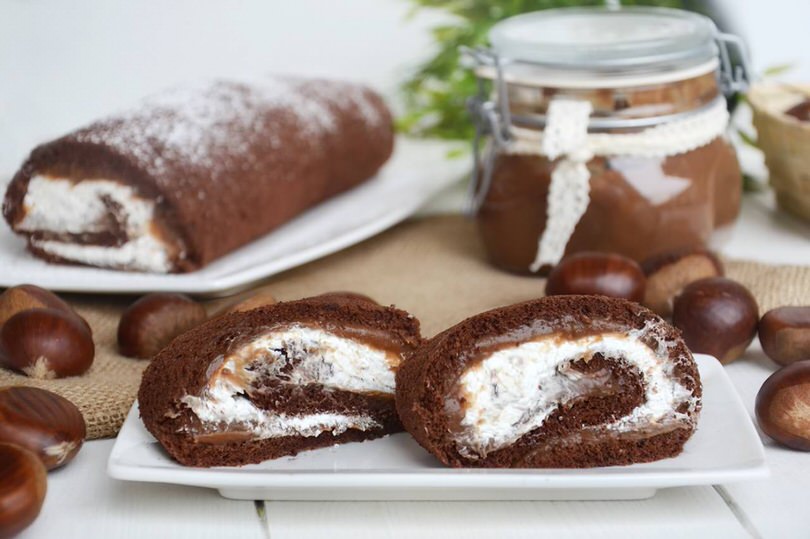 » Rotolo con crema di castagne - Ricetta Rotolo con crema ...