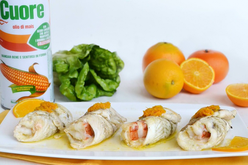 Involtini di platessa all arancia