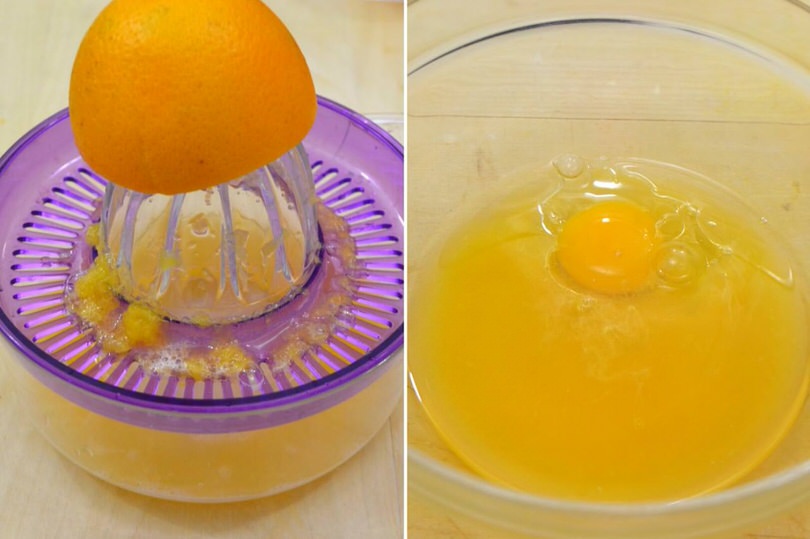 1 succo arancia uova