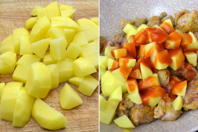 3 aggiungere patate