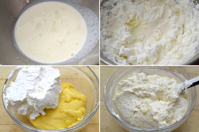 5 aggiungere panna e amalgamare