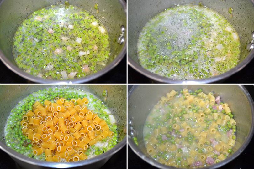 1 aggiungere la pasta