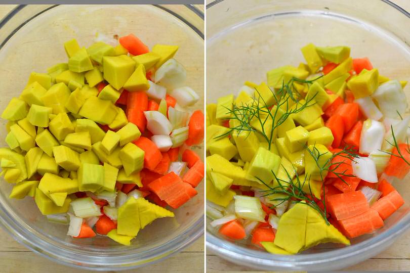 2 verdure nella ciotola