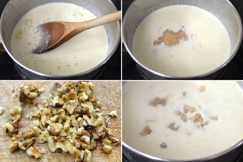 3 aggiungere pere e noci