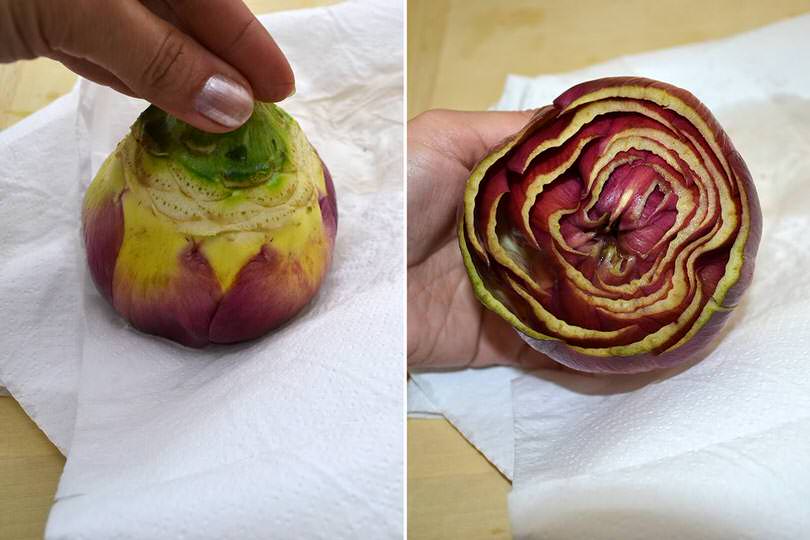 3 aprire carciofi