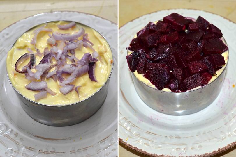 4 aggiungere cipolla e barbabietole