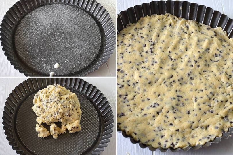 4 stendere impasto nello stampo