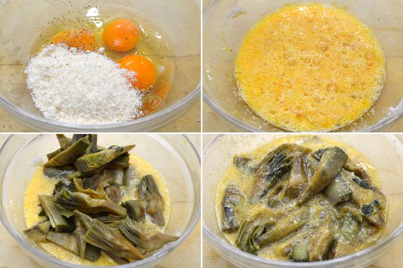 4 uova e carciofi