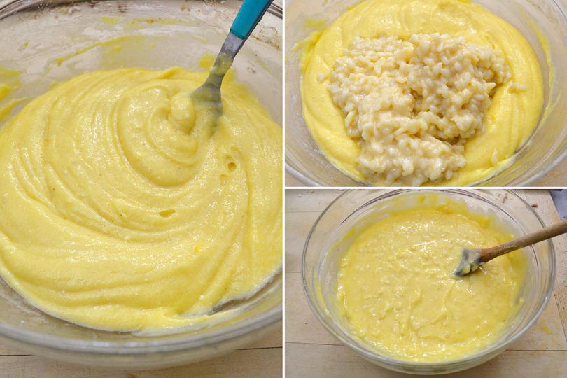 5 aggiungere riso e amalgamare