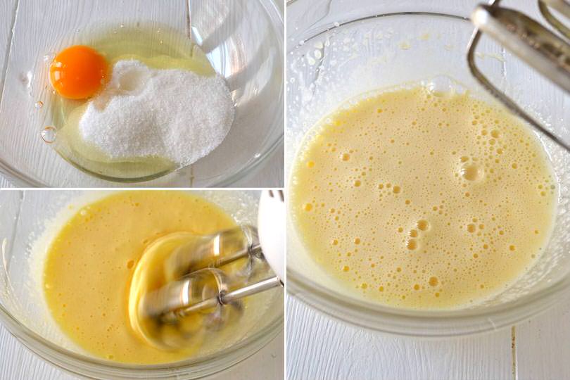 1 montare uova e zucchero