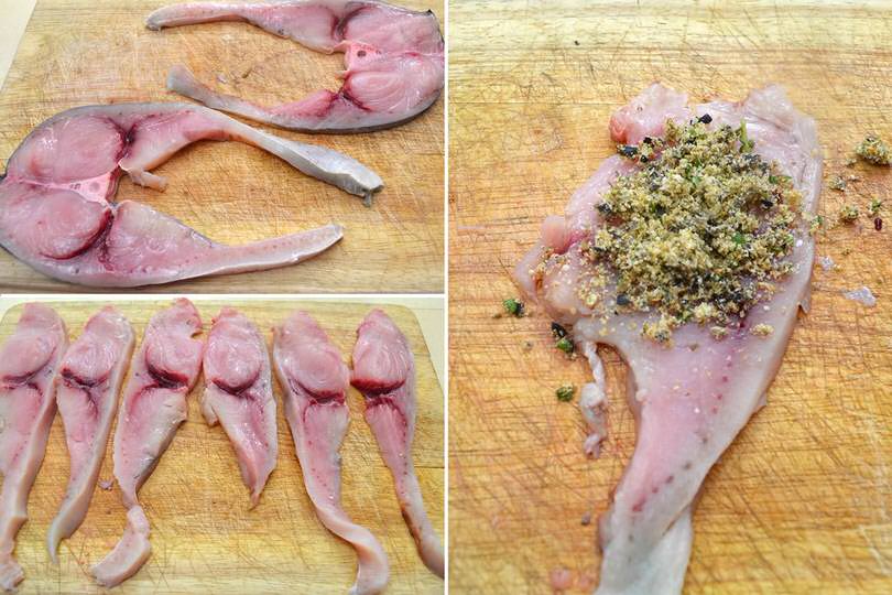 2 farcire fette di pesce spada