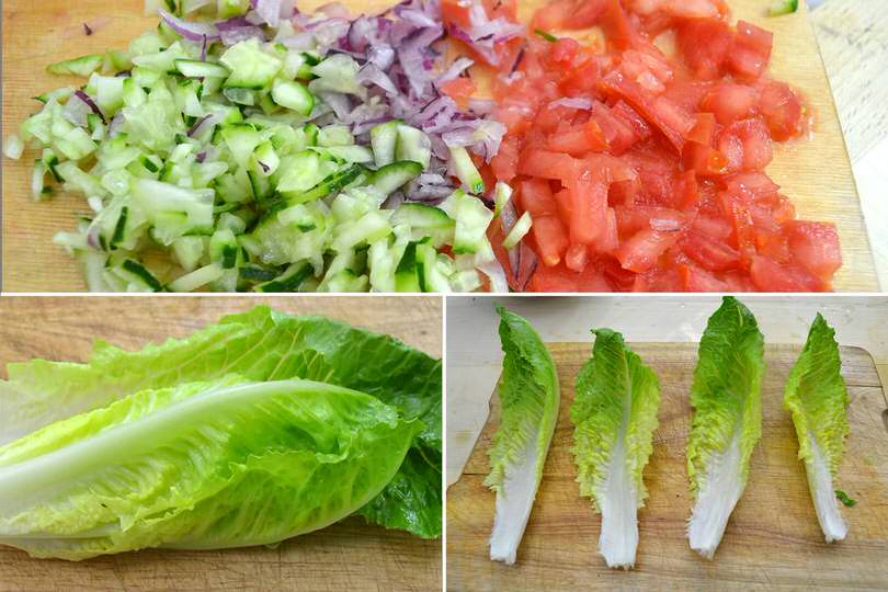 2 foglie di insalata
