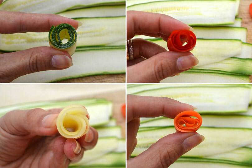 4 arrotolare verdure