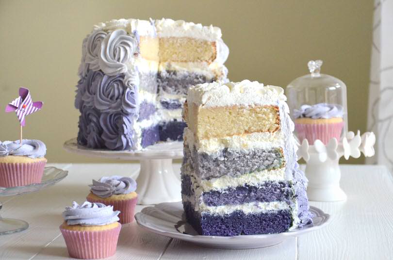 Purple-rose-cake