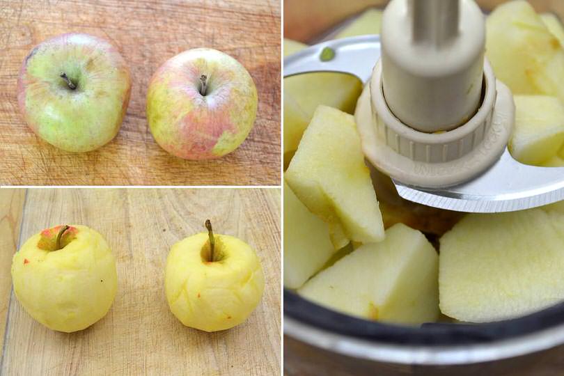 1 sbucciare e tagliare mele