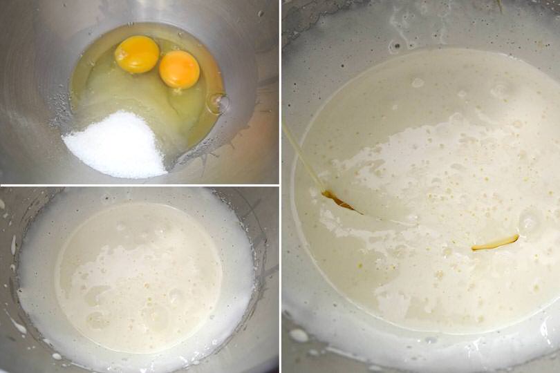 1 zucchero uova olio