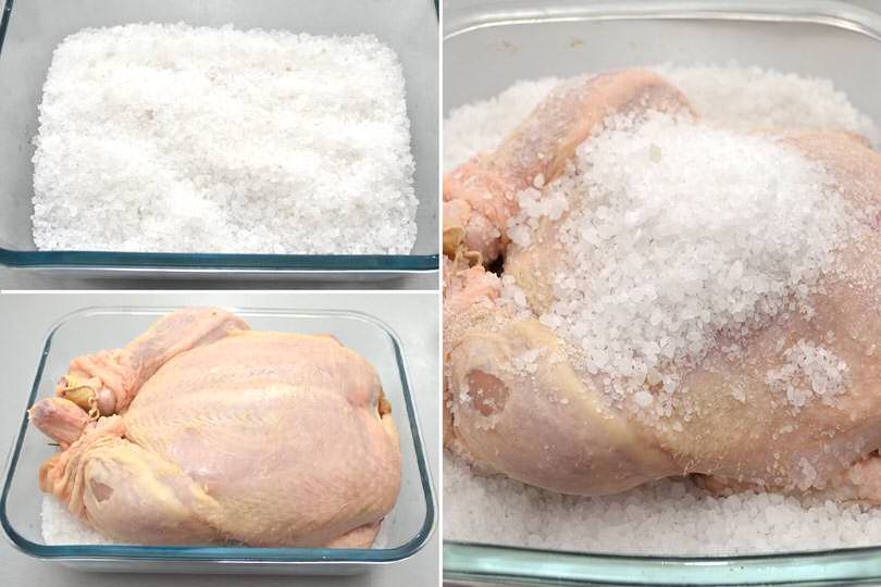 2 coprire con il sale