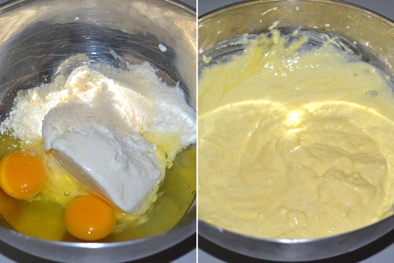 2 uova ricotta parmigiano