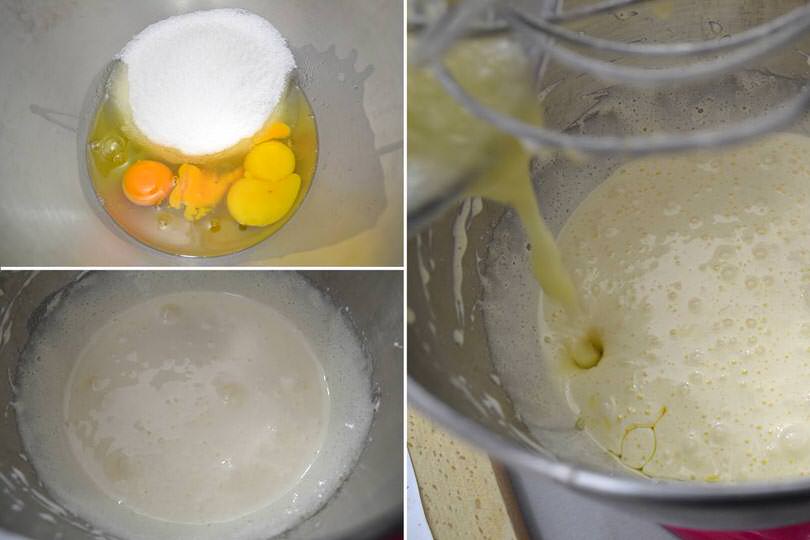 3 uova zucchero limone