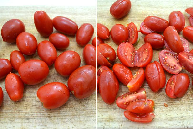 1 tagliare pomodorini