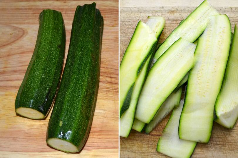 1 tagliare zucchine